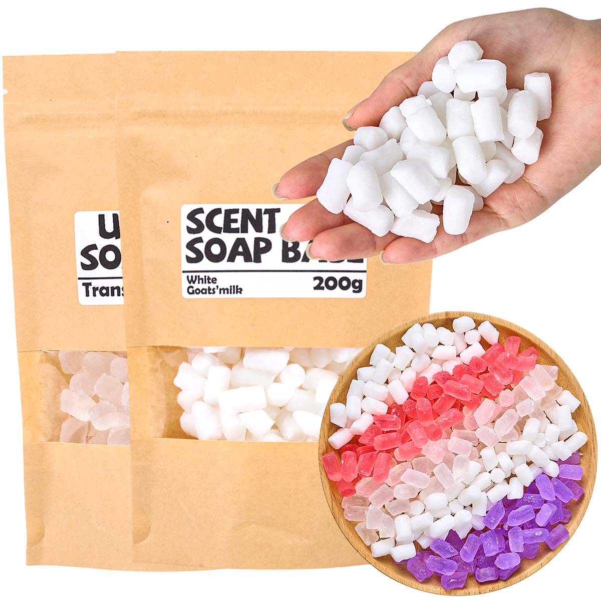 Soap Making Glycerin Base - 200 جرام قاعدة الصابون الملونة لتقوم