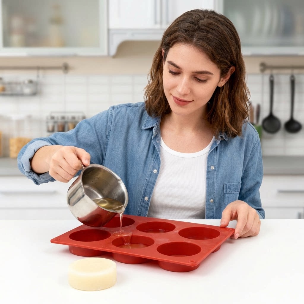 قالب صابون سيليكون دائري، أداة - مراجعة Soap Making Easy وسعره